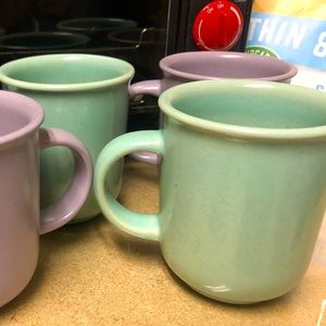 Vintage Green Libbey Mugs